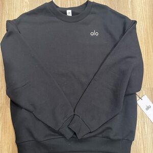 ALO accolade crew neck pullover- black size XS